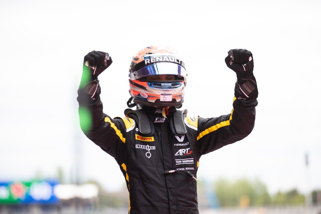 Christian Lundgaard troede kortvarigt at han havde vundet løbet
(Foto: FIA Formula 3)